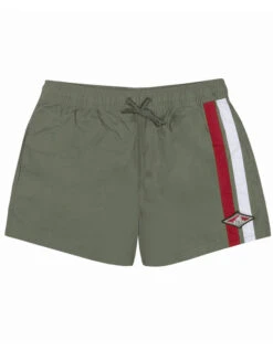 BEAR SURFBOARDS BOARDSHORTS MALIBU VOLLEY STRIPES DEEP LICHEN