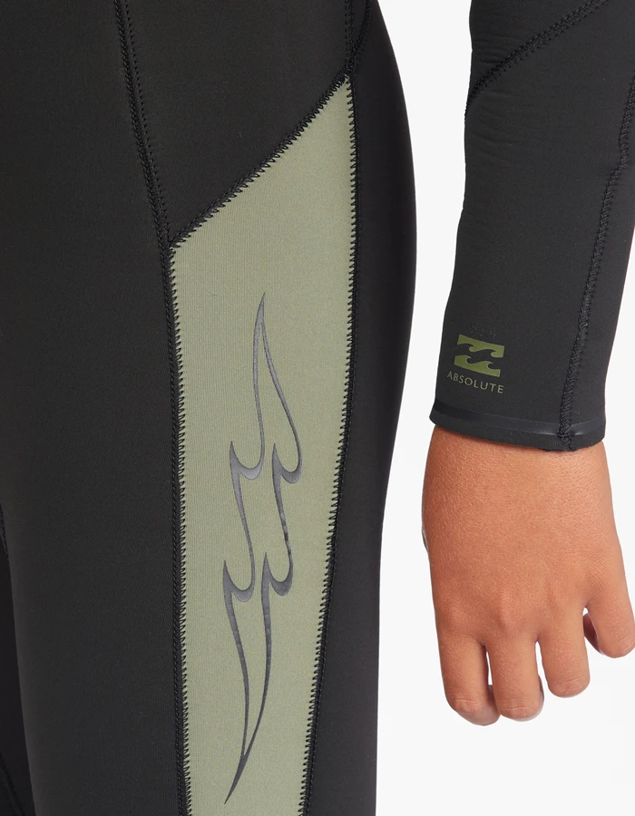 BILLABONG ABSOLUTE 5/4 HOODED CHEST ZIP WETSUIT BOY 8-14 - Image 4