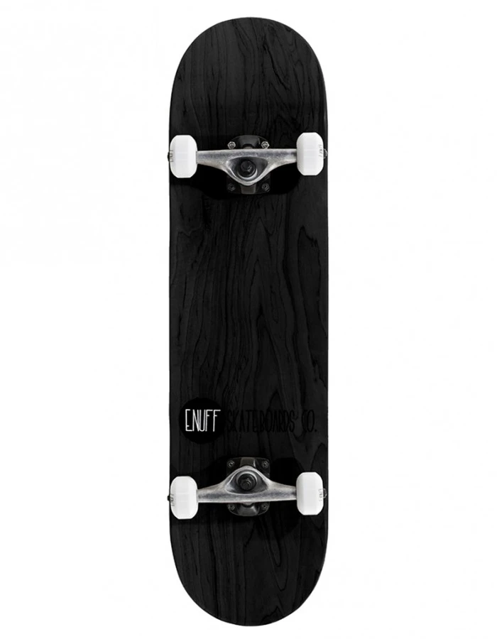 ENUFF 8" LOGO STAIN SKATEBOARD COMPLETEBLACK