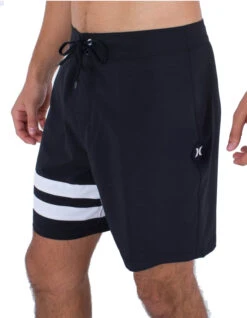 HURLEY BLOCK PARTY BOARDSHORTS 18" BLACK WHITE