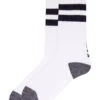 HURLEY ICON EXTENDED TERRY CREW SOCK BLACK STRIPES