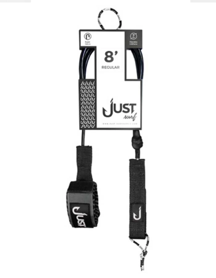 JUST LEASH REGULAR 8' BLACK REGULAR
