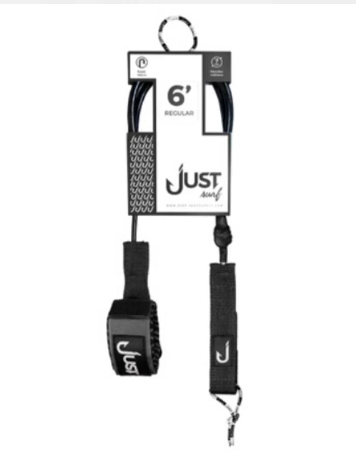 JUST LEASH REGULAR 6' BLACK REGULAR