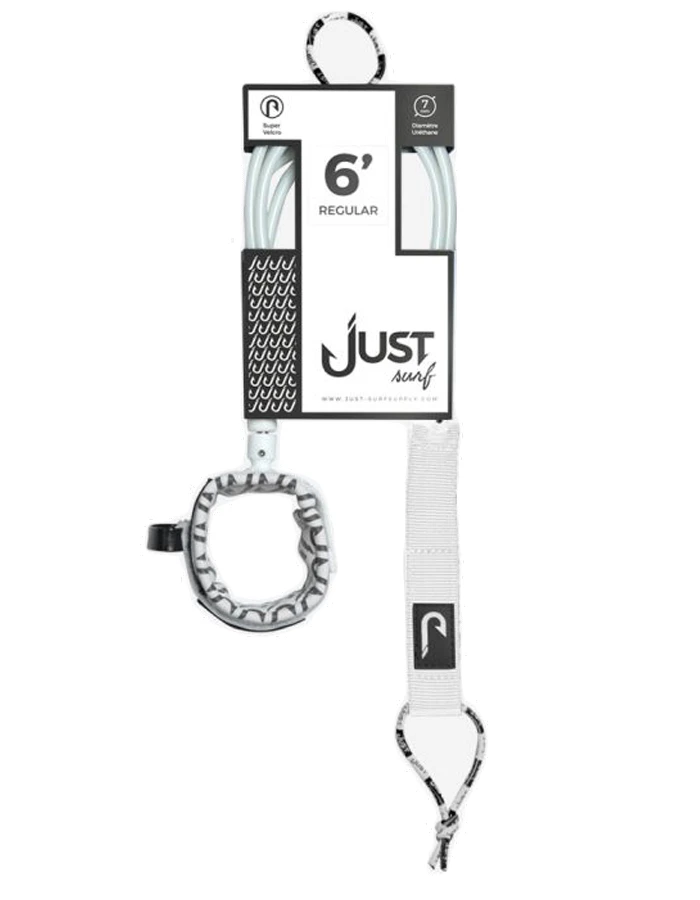 JUST LEASH REGULAR 6' WHITE REGULAR