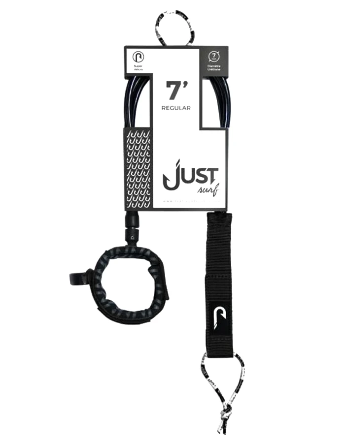 JUST LEASH REGULAR 7' BLACK REGULAR