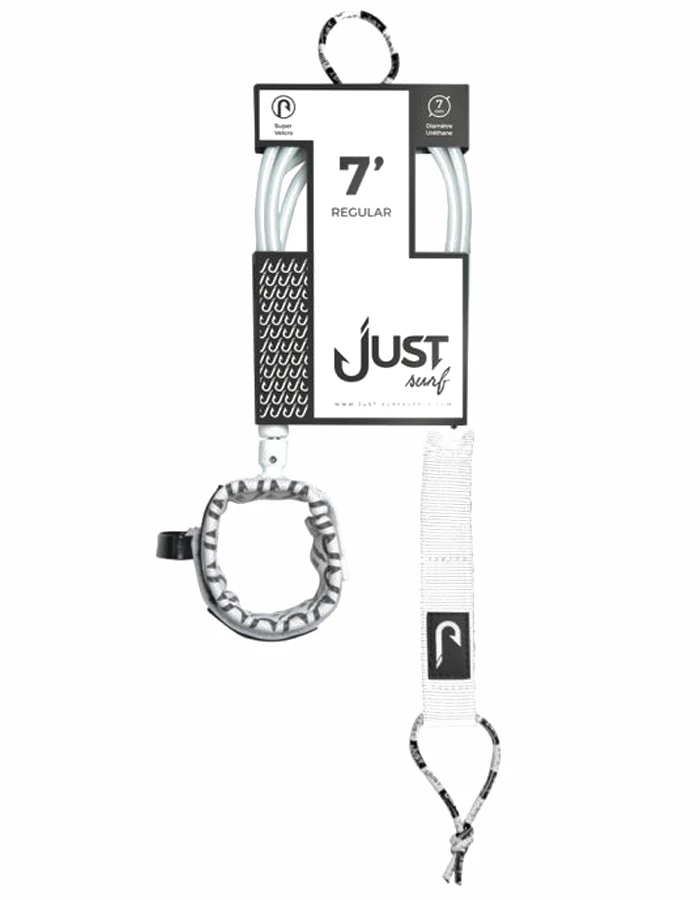 JUST LEASH REGULAR 7' WHITE REGULAR