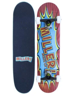 MILLER 7.75" COMIC SKATEBOARD COMPLETE