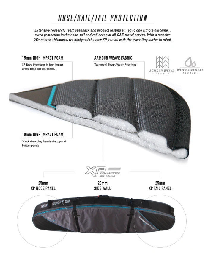 OCEAN & EARTH 6'0" DOUBLE COFFIN SHORTBOARD COVER - Image 3