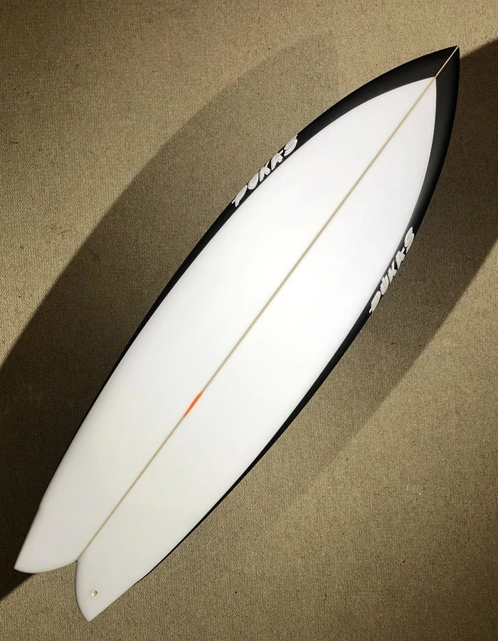 PUKAS 5'10" CHRIS CHRISTENSON PEGASO TWIN FIN BLACK - Image 2