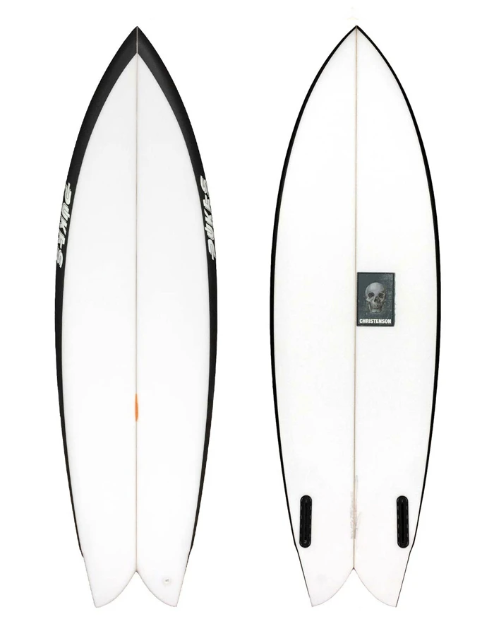 PUKAS 5'10" CHRIS CHRISTENSON PEGASO TWIN FIN BLACK