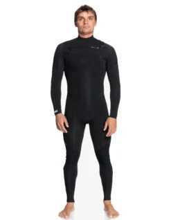 QUIKSILVER 4/3 EVERYDAY SESSIONS CHEST ZIP WETSUIT BLACK