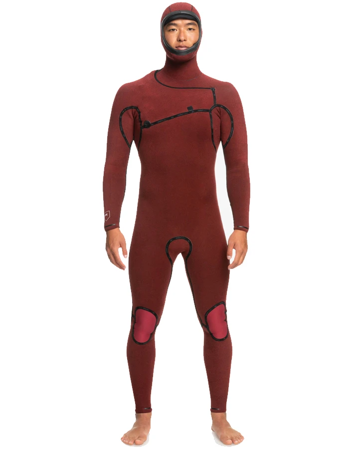 QUIKSILVER 5/4/3 HIGHLINE HOODED CHEST ZIP WETSUIT BLACK - Image 7