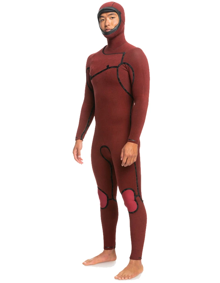 QUIKSILVER 5/4/3 HIGHLINE HOODED CHEST ZIP WETSUIT BLACK - Image 6