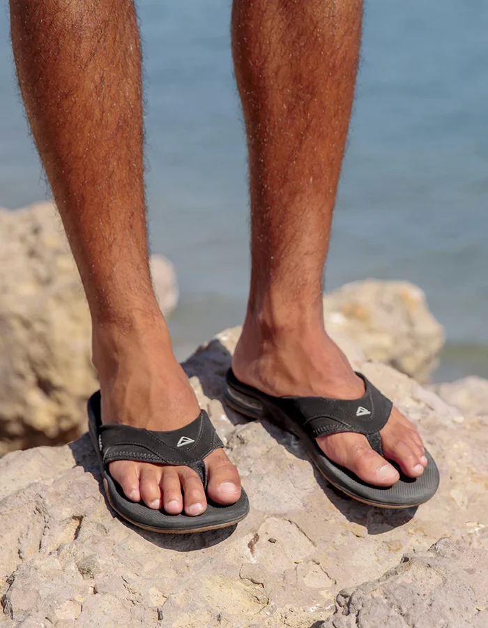 REEF SANDALS FANNING BLACK SILVER - Image 6