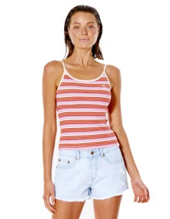 RIP CURL SUNRAYS RIB CAMI RED