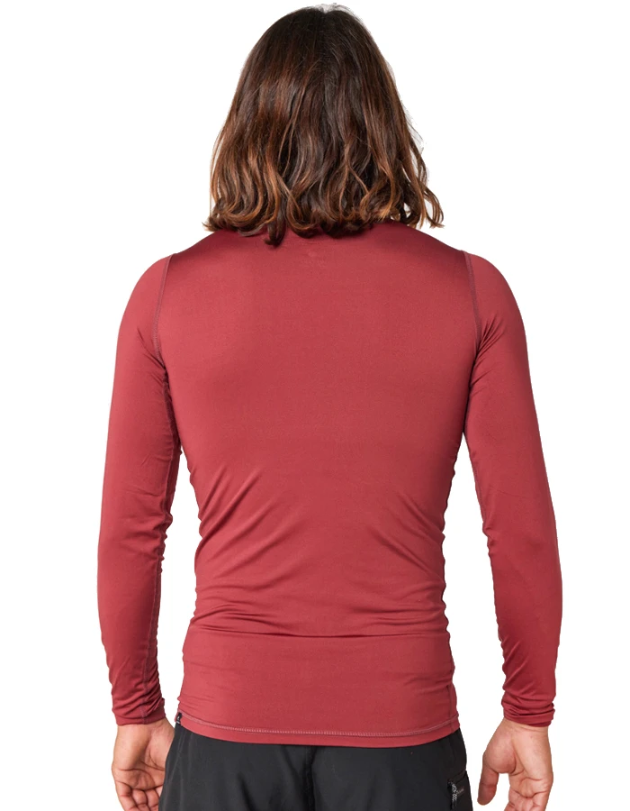 RIP CURL CORPS LONG SLEEVE UV TEE MAROON - Image 3