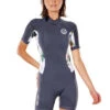 RIP CURL WOMEN DAWN PATROL 2/2 SHORT SLEEVE BACKZIP