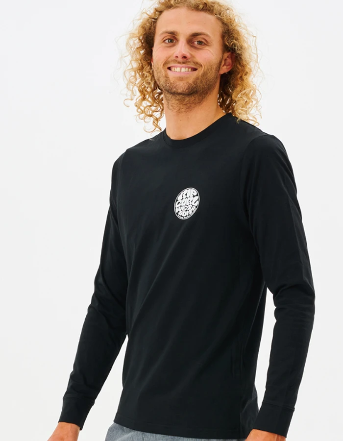 RIP CURL ICON OF SURF LONG SLEEVE UV50+ TEE BLACK - Image 2