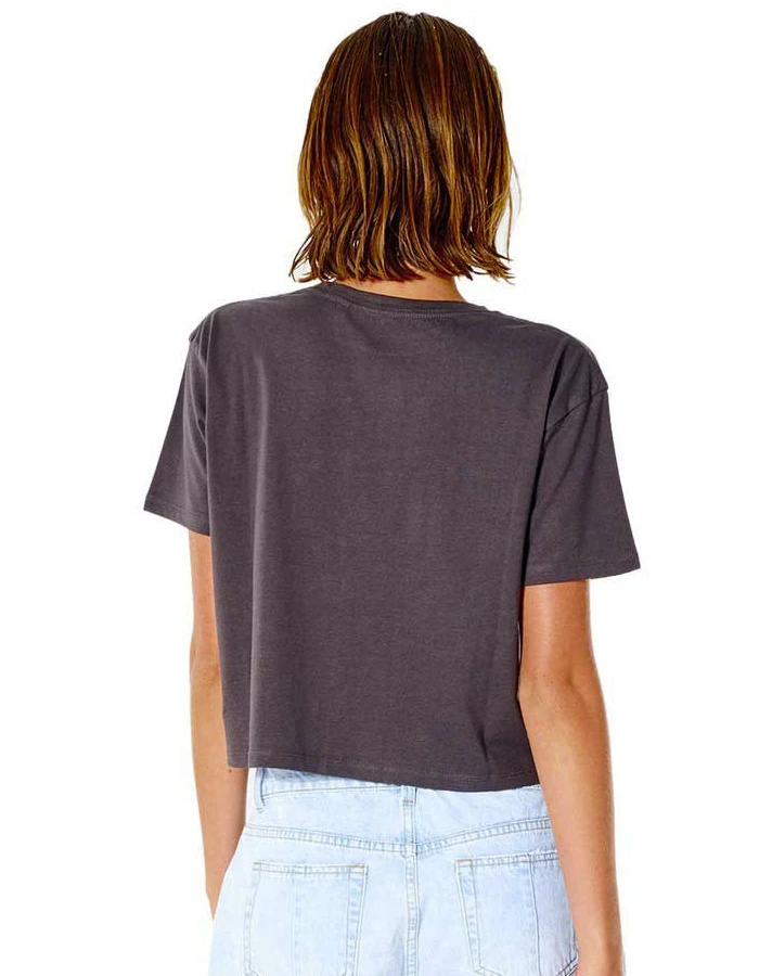 RIP CURL ON THE COAST CROP TEE WASHED BLACK - Image 2