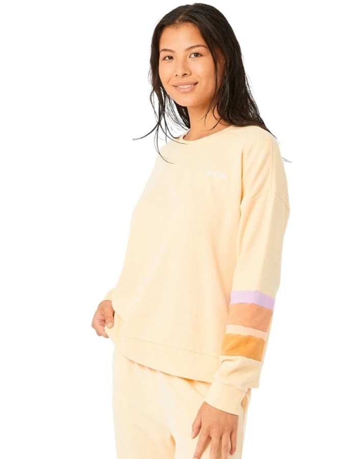 RIP CURL SUNDAY SWELL CREW FLEECE BEIGE - Image 2