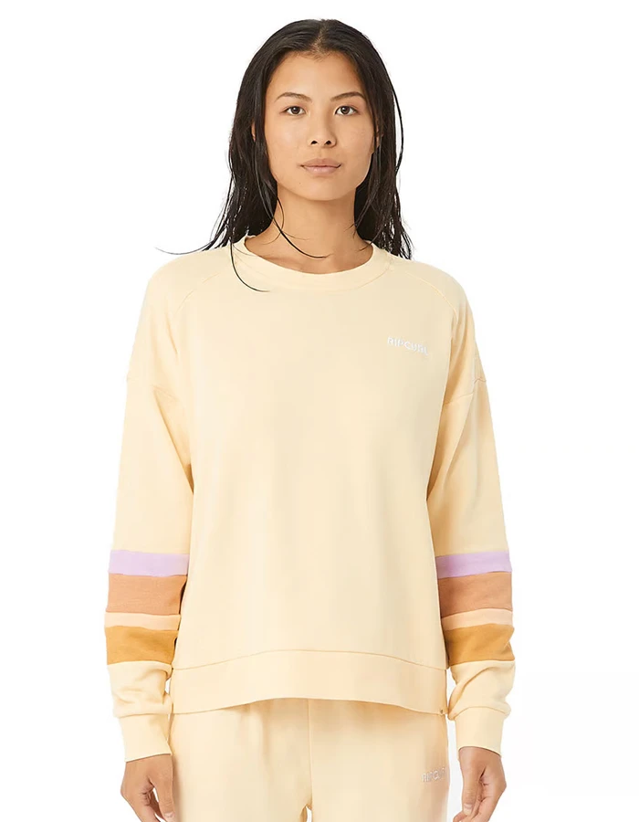 RIP CURL SUNDAY SWELL CREW FLEECE BEIGE