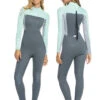 ROXY 4/3 PROLOGUE BACK ZIP WETSUIT FOR WOMEN ICE GREEN