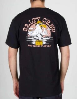 SALTY CREW GONE FISHING STANDARD TEE BLACK