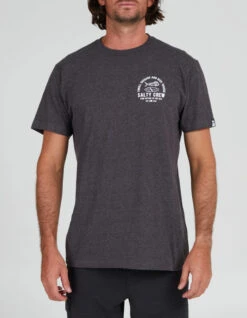 SALTY CREW LATERAL LINE STANDARD TEE CHARCOAL HEATHER