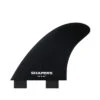 SHAPERS LONGBOARD FINS SIDE BITES DUAL TAB 4.44" BLACK