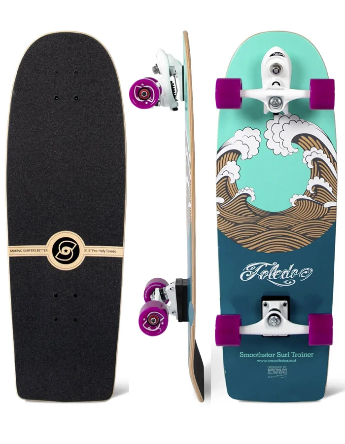SMOOTHSTAR 31.5" HOLY TOLEDO THD SURFSKATE COMPLETE