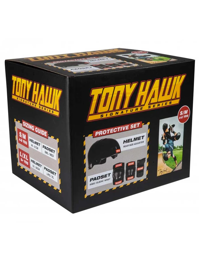 TONY HAWK PROTECTIVE SET HELMET & PADSET JUNIOR - Image 2