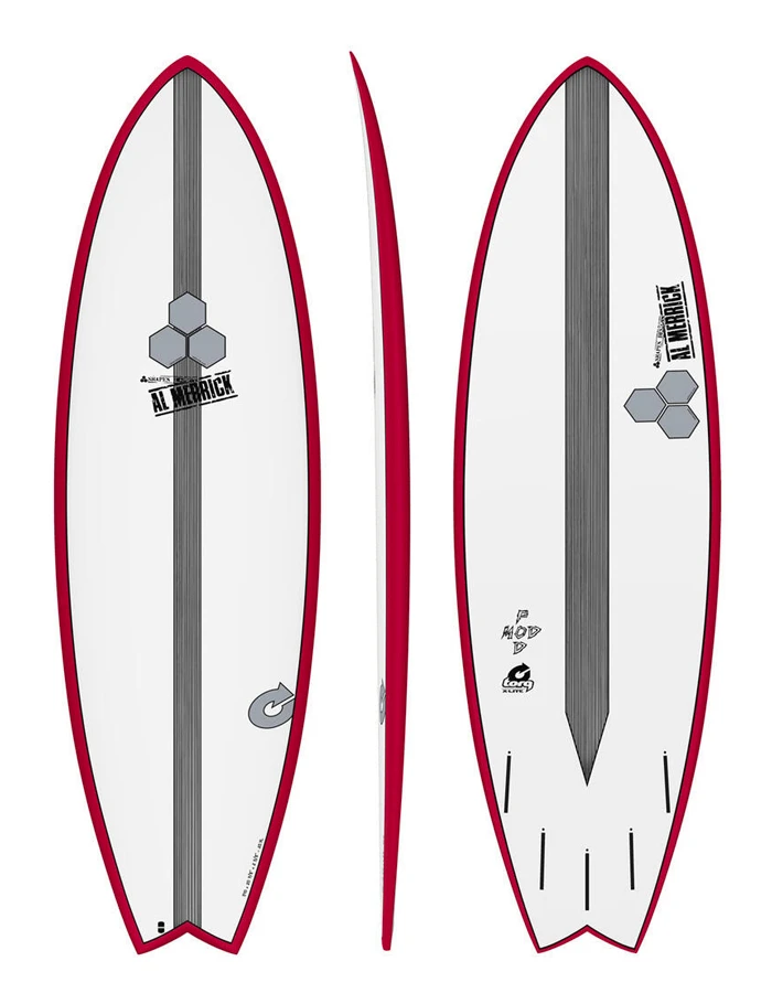 TORQ 5'6"-6'6" POD MOD X-LITE AL MERRICK RED PINLINE EPOXY