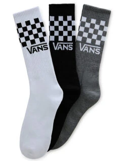 VANS CLASSIC CHECK CREW SOCKS (3 PAIRS)