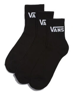 VANS CLASSIC HALF CREW SOCKS 3 PAIRS BLACK