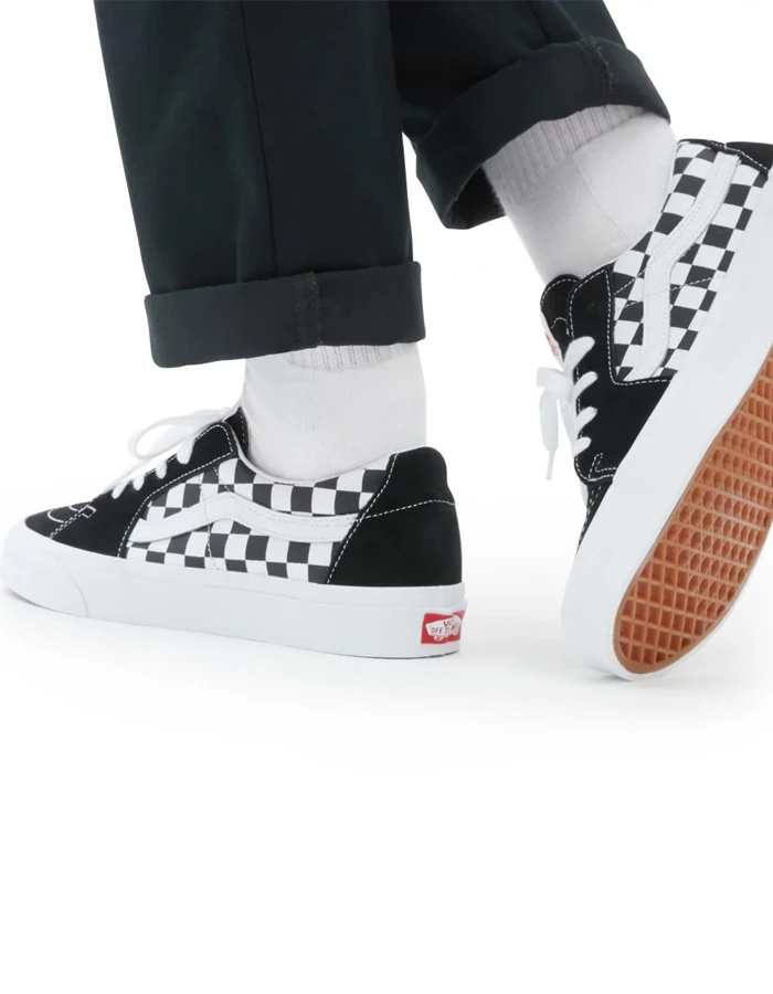 VANS SK8-LOW RACING BLACK CHECKERBOARD SHOES - Image 5