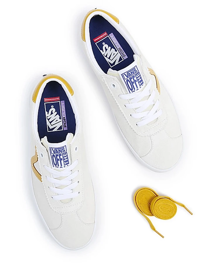 VANS SUEDE SPORT SHOES WHITE - Image 3