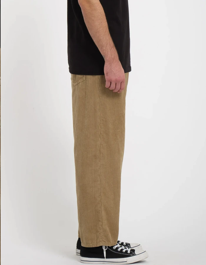 VOLCOM BILLOW TAPERED CORDUROY TROUSERS KHAKI - Image 2