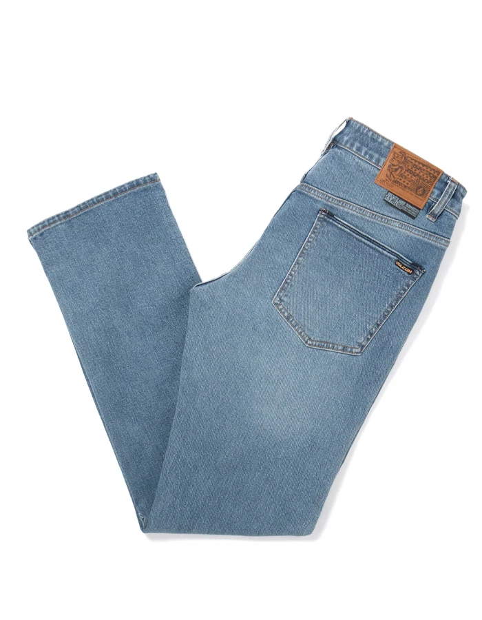 VOLCOM SOLVER DENIM JEANS OLD TOWN INDIGO - Image 6
